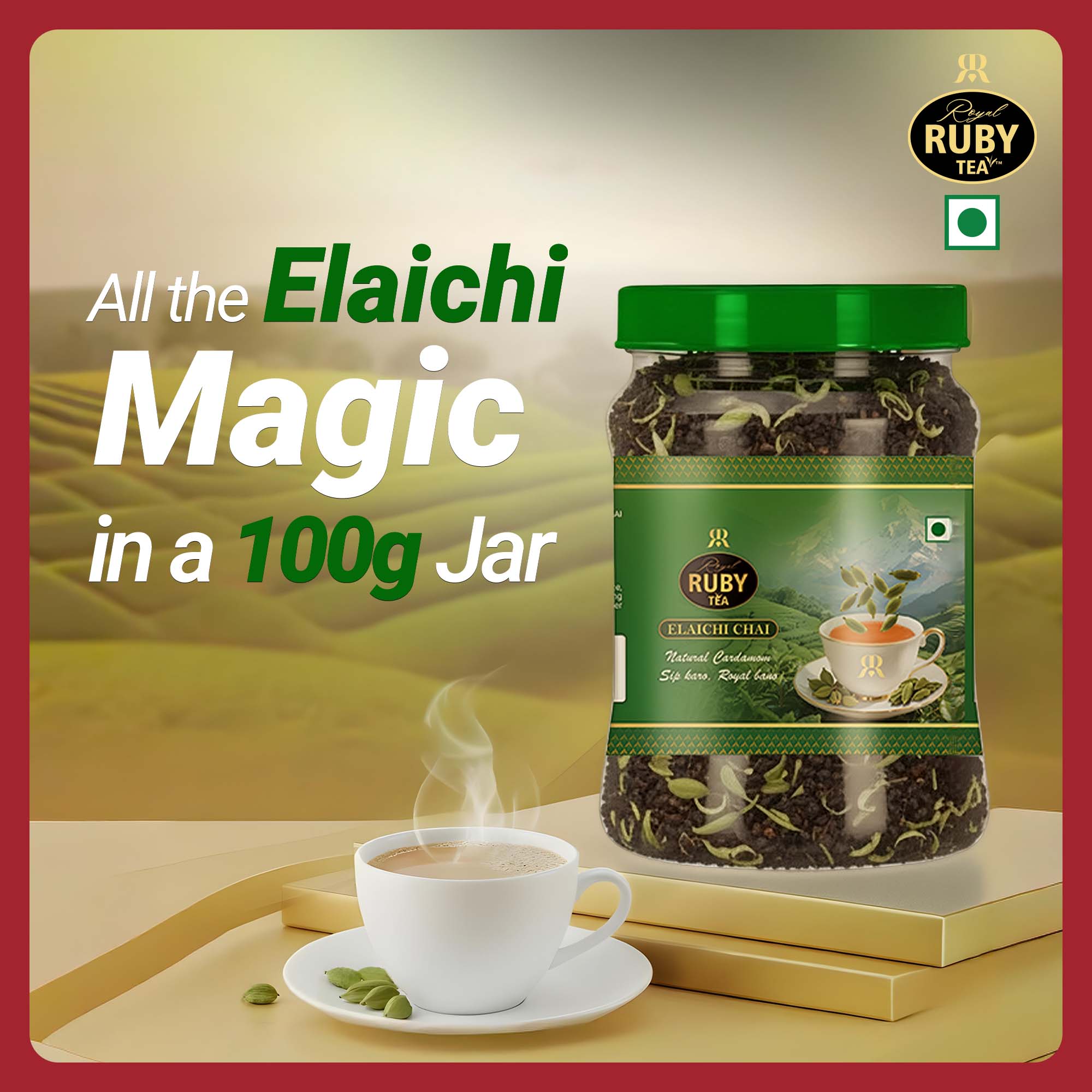 Royal Ruby Elaichi Tea 100g Jar